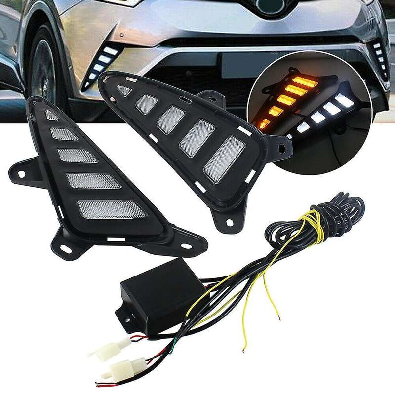 DRL Daytime Running Fog Light with Amber Turn Signal for 2017-2020
