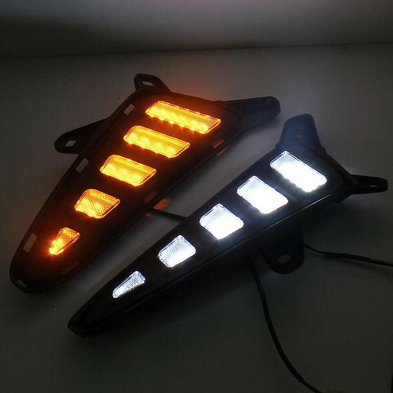 DRL Daytime Running Fog Light with Amber Turn Signal for 2017-2020