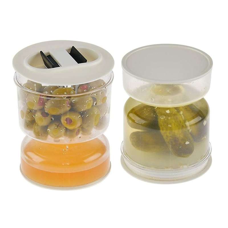Dry and Wet Dispenser Pickles and Olives Hourglass Jar Container
