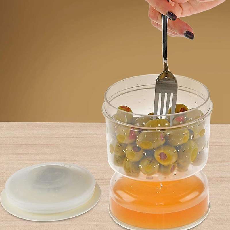 Dry and Wet Dispenser Pickles and Olives Hourglass Jar Container