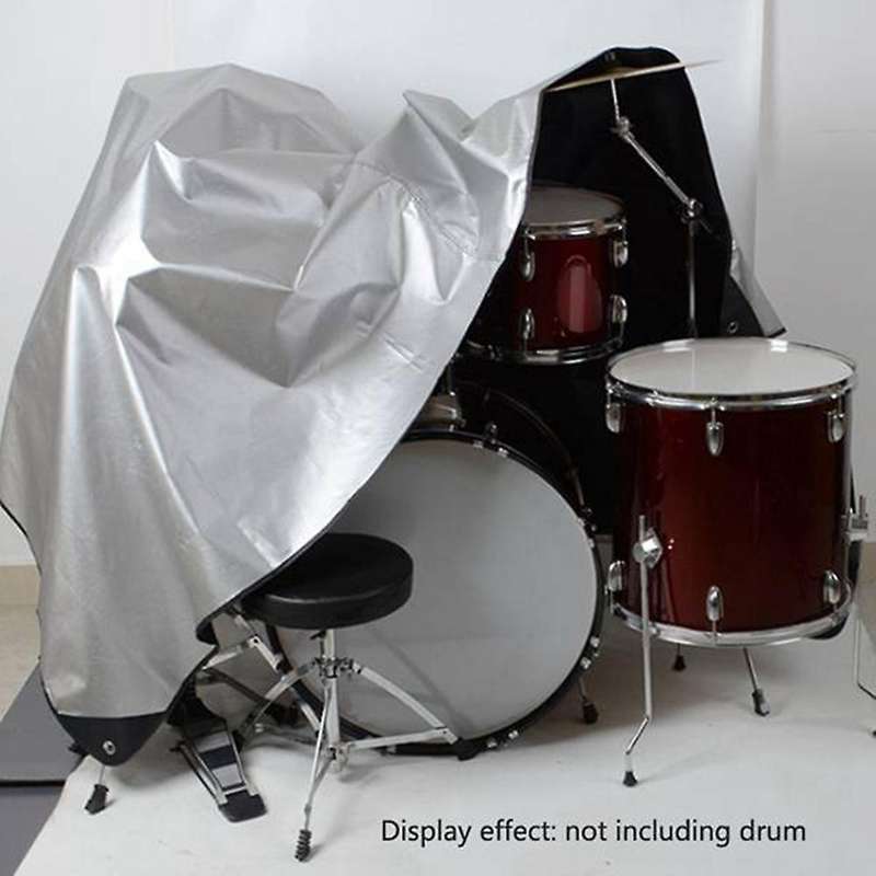 Drum Set Cover - Premium Black Waterproof 420d Oxford Fabric with Silver Coating - Anti Uv-rays Pro