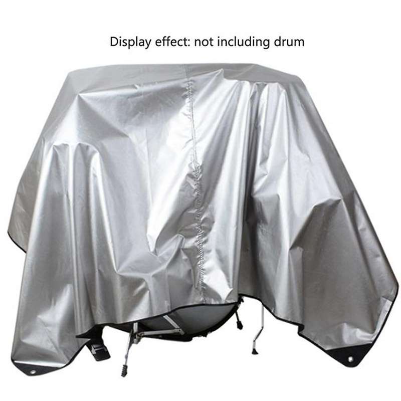 Drum Set Cover - Premium Black Waterproof 420d Oxford Fabric with Silver Coating - Anti Uv-rays Pro