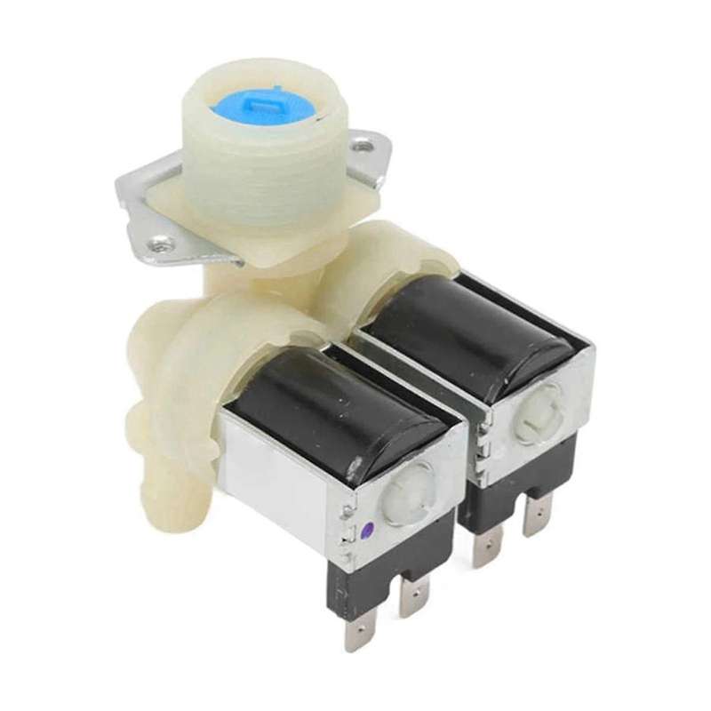 Drum Washing Machine Inlet Water Valve Dual Heads Inlet Magnetic Valve for Cylinder Washing Machine