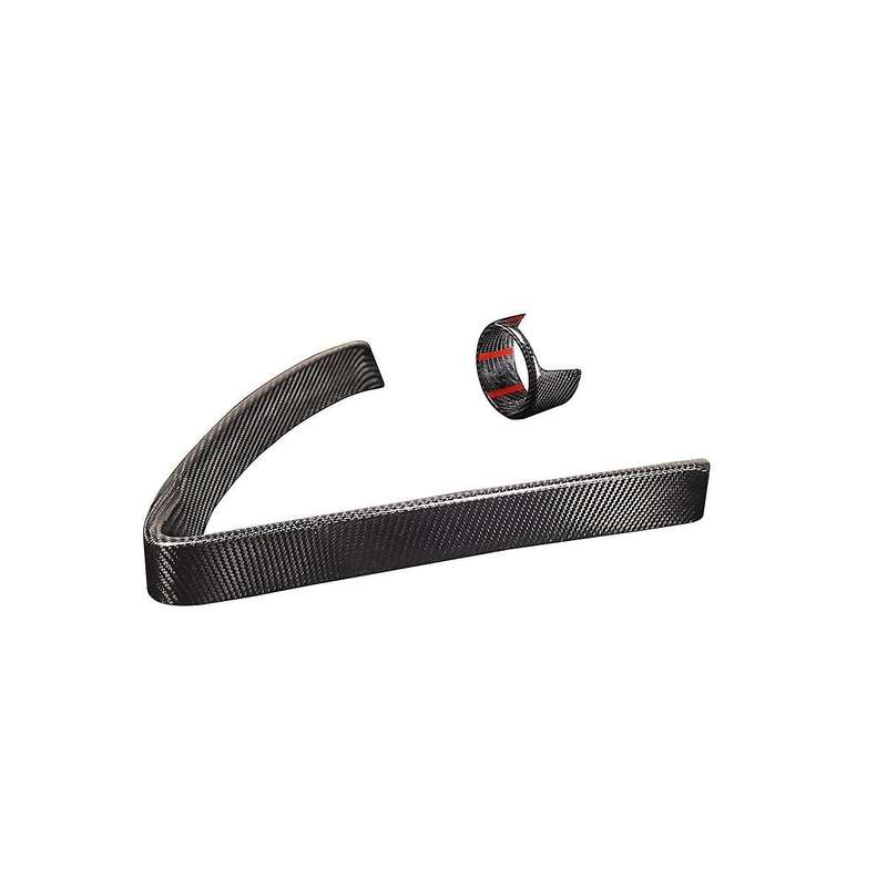 Dry Carbon Fiber Car Front Grill Protective Frame Logo Cover Trim for Stelvio 2017-2020 Accessories