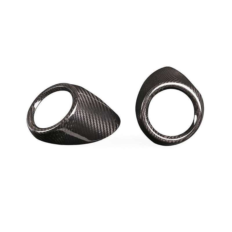 Dry Carbon Fiber Car Rear Row Outlet Cover Trim for 2017-2020 Interior Accessories