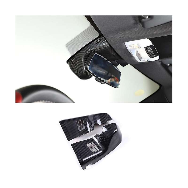 Dry Carbon Fiber Car Interior Rearview Mirror Decor Cover Trim for A90 2019-2022 Interior Accessori