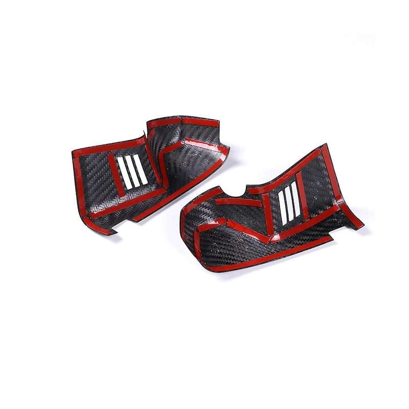 Dry Carbon Fiber Car Interior Rearview Mirror Decor Cover Trim for A90 2019-2022 Interior Accessori