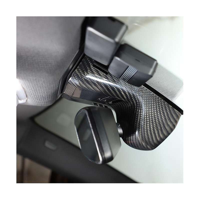 Dry Carbon Fiber Car Interior Rearview Mirror Decor Cover Trim for A90 2019-2022 Interior Accessori