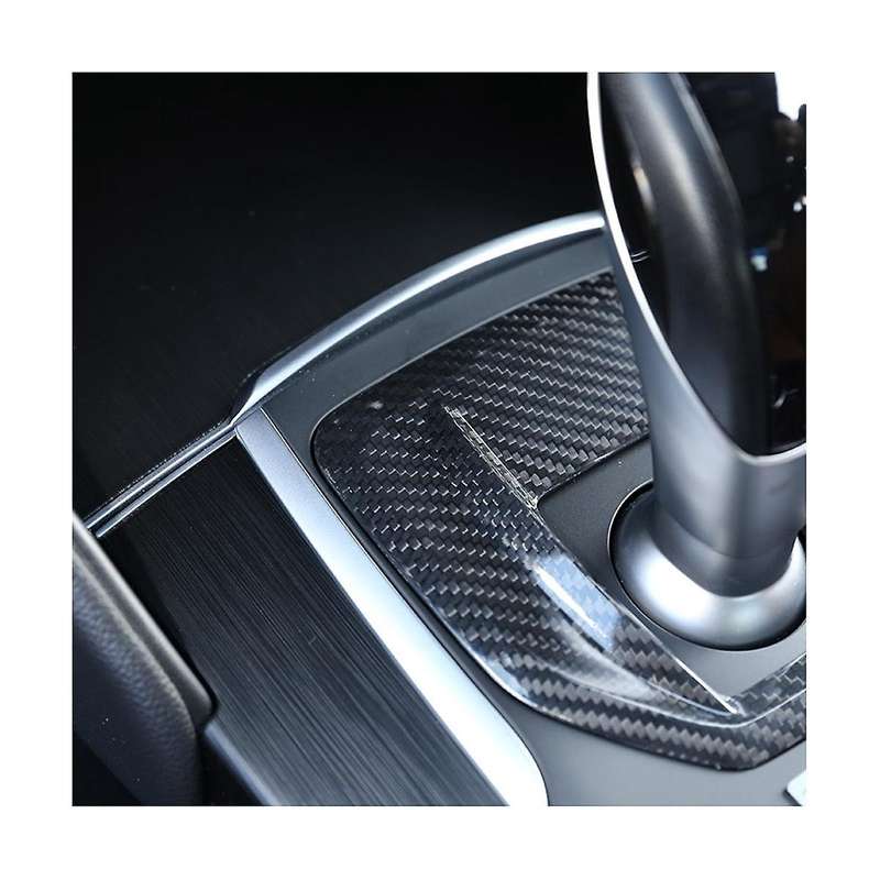 Dry Carbon Fiber Car Center Console Gear Shift Panel Cover Trim Sticker for 2017-2019 Accessories