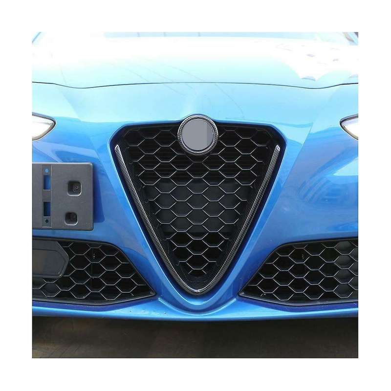 Dry Carbon Fiber Car Front Grill Protective Frame Logo Cover Trim for 2017-2020 Accessories