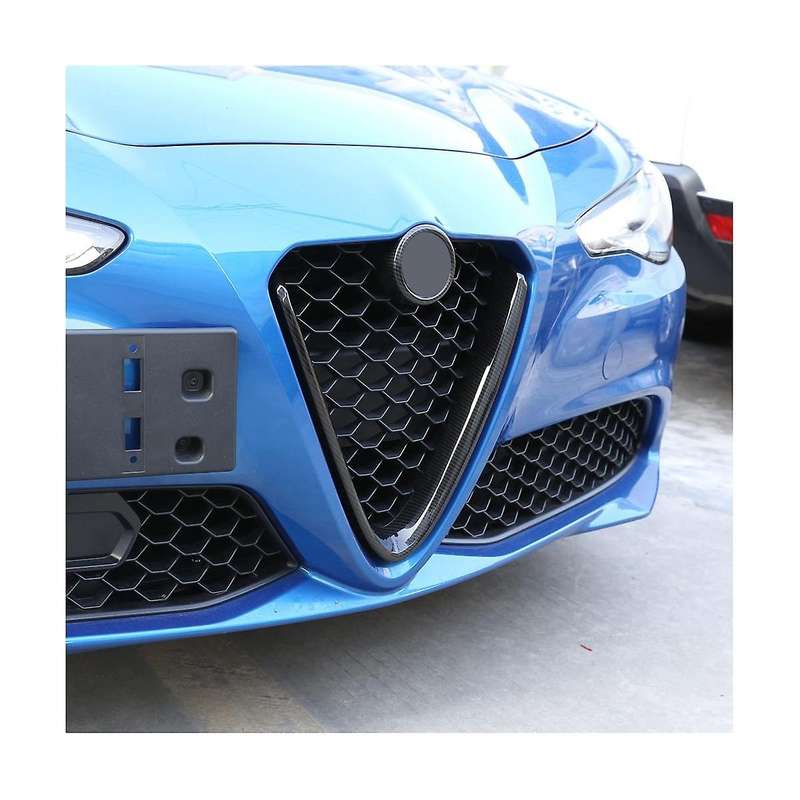 Dry Carbon Fiber Car Front Grill Protective Frame Logo Cover Trim for 2017-2020 Accessories