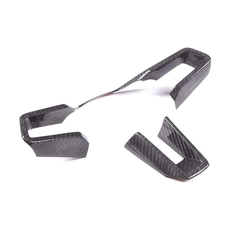 Dry Carbon Fiber Car Steering Wheel Button Frame Cover Trim Kit for 911 Taycan 2019-2023 Accessorie