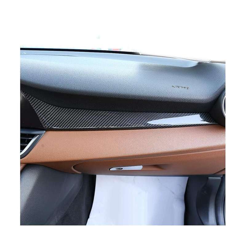 Dry Carbon Fiber Center Console Instrument Panel Cover Trim for 2017-2020 LHD Interior Accessories
