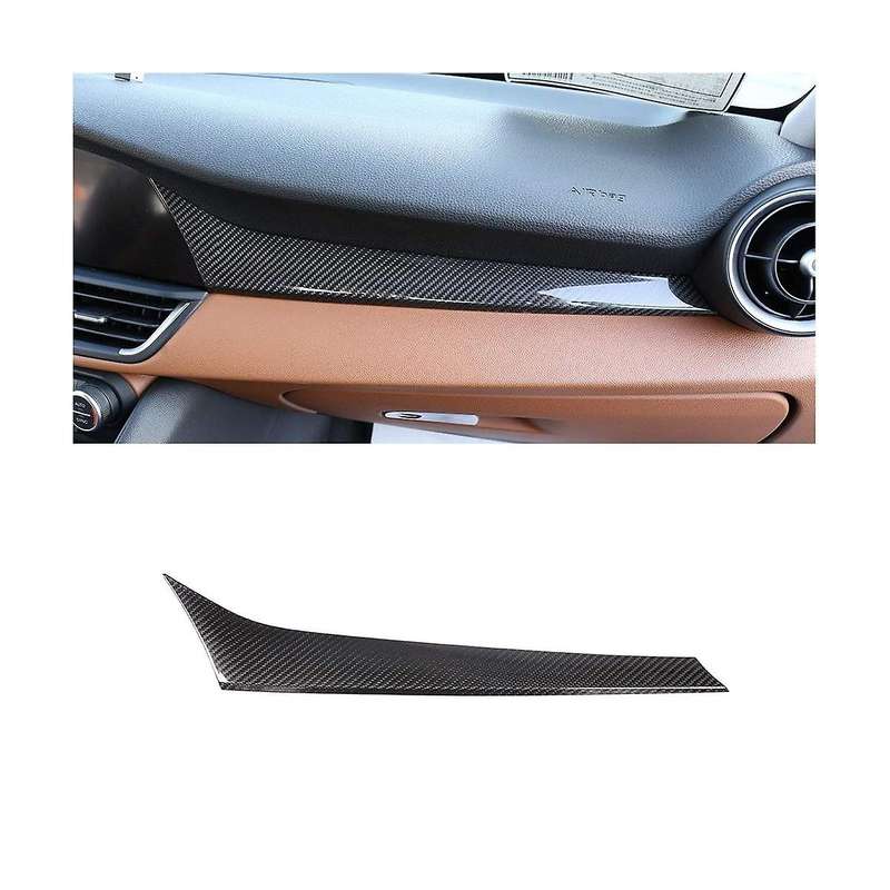 Dry Carbon Fiber Center Console Instrument Panel Cover Trim for 2017-2020 LHD Interior Accessories