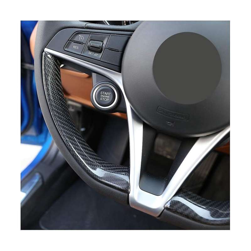 Dry Carbon Fiber Steering Wheel Decoration Frame Strip Cover Trim for 2017 2018 2019 Accessories