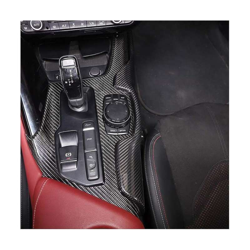 Dry Carbon Fiber Center Control Side Gear Panel Cover Trim for A90 2019-2022 Accessories