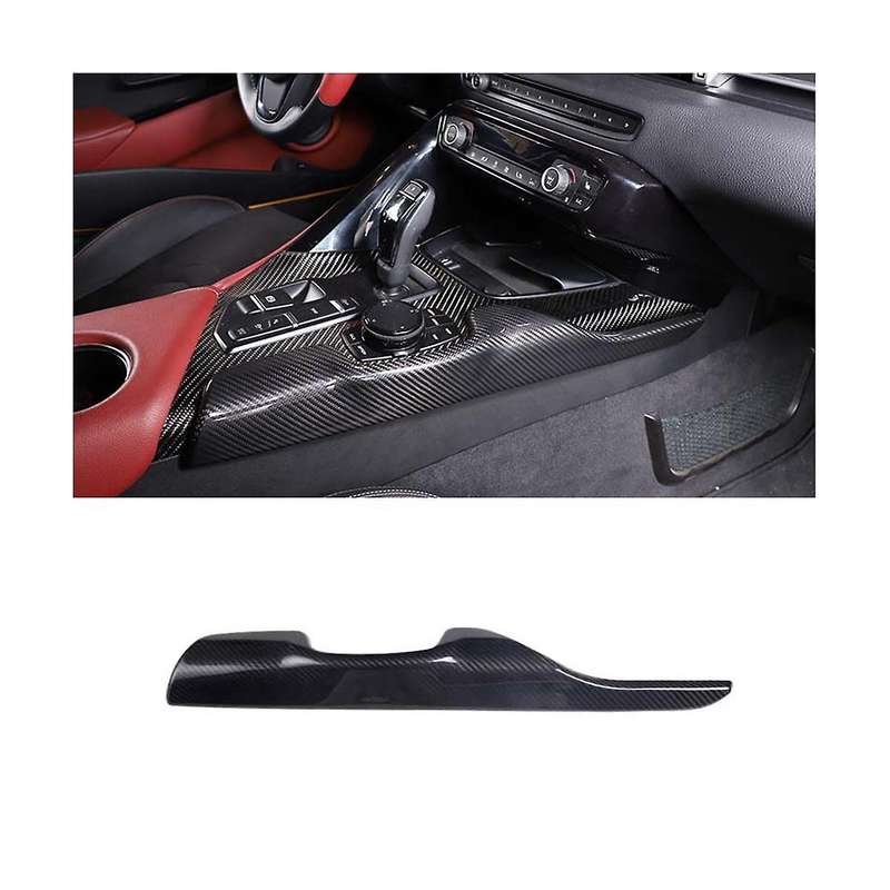 Dry Carbon Fiber Center Control Side Gear Panel Cover Trim for A90 2019-2022 Accessories
