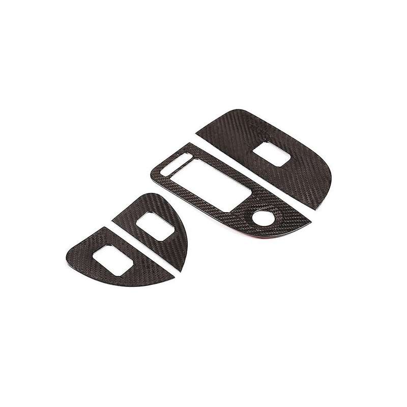 Dry Carbon Fiber Window Lift Switch Button Frame Cover Trim for 2017 2018 2019 2020 Car Accessories