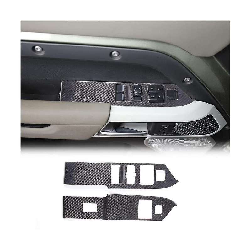 Dry Carbon Fiber Window Lift Switch Frame Cover Trim for 90 2020-2023 LHD Interior Accessories