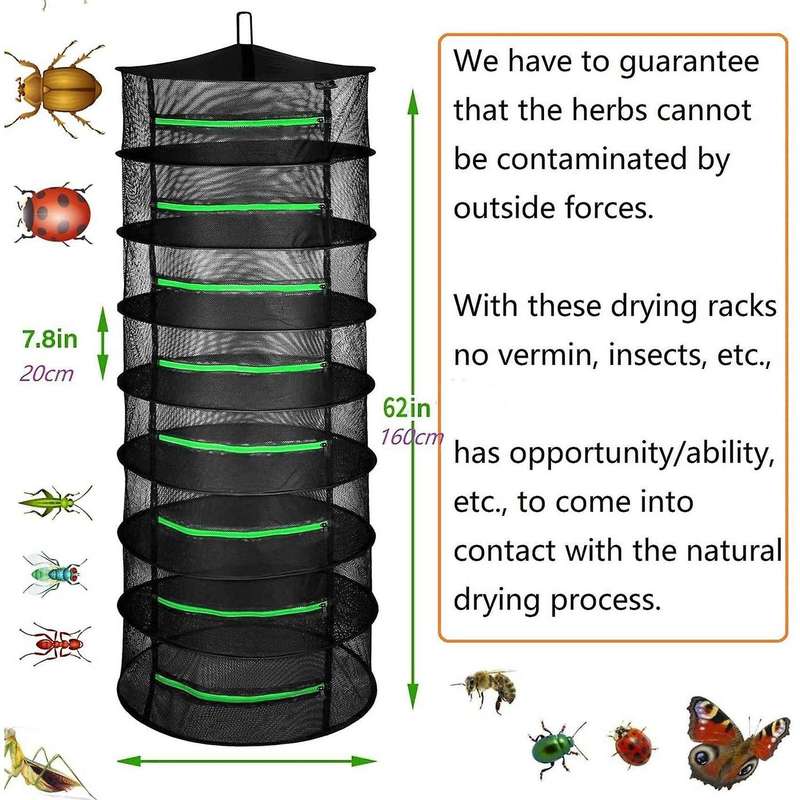 Drying Rack for Plant 8 Layer,Drying Rack for Weed Bud Seed,Hydroponic Plants Drying Rack Net for Ve