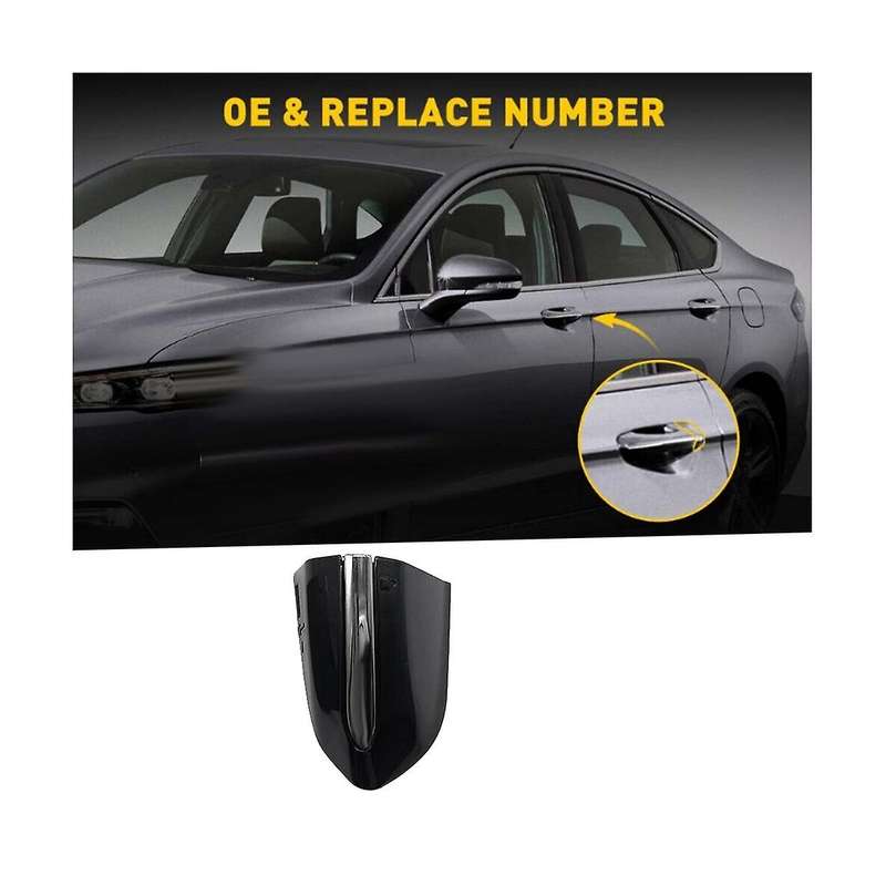 DS7Z-54218A15-DC Car Front Left Door Handle Lock Bezel Cover Cap Fit for Edge 2015-2020 Glossy Black
