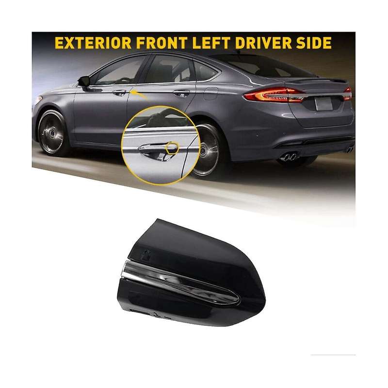 DS7Z-54218A15-DC Car Front Left Door Handle Lock Bezel Cover Cap Fit for Edge 2015-2020 Glossy Black