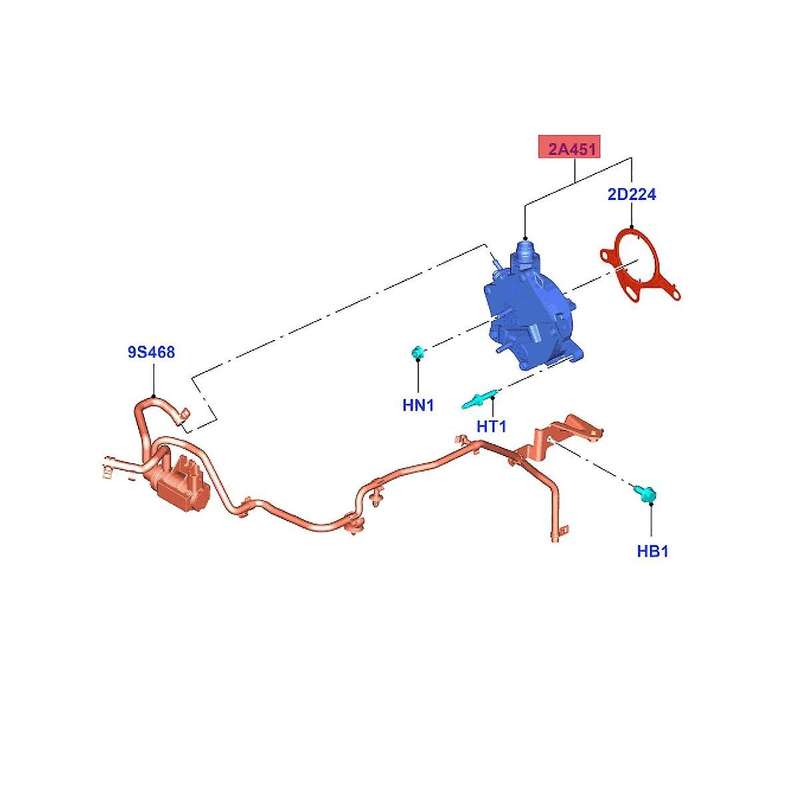 Ds7g-2a451-cb Boost Brake Vacuum Pump Assembly for Mondeo Focus Taurus 1.5t 2013-2018 Ds7g-2a451-ca