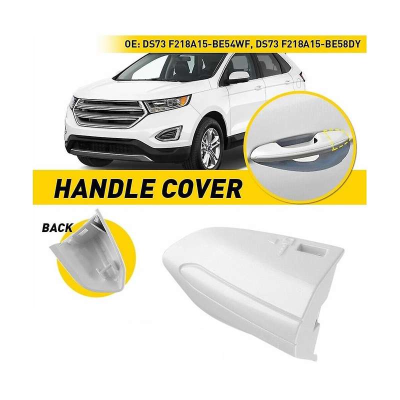 DS7Z-54218A15-DC Car Front Left Door Handle Lock Bezel Cover for Edge 2015-2020 Pearl White