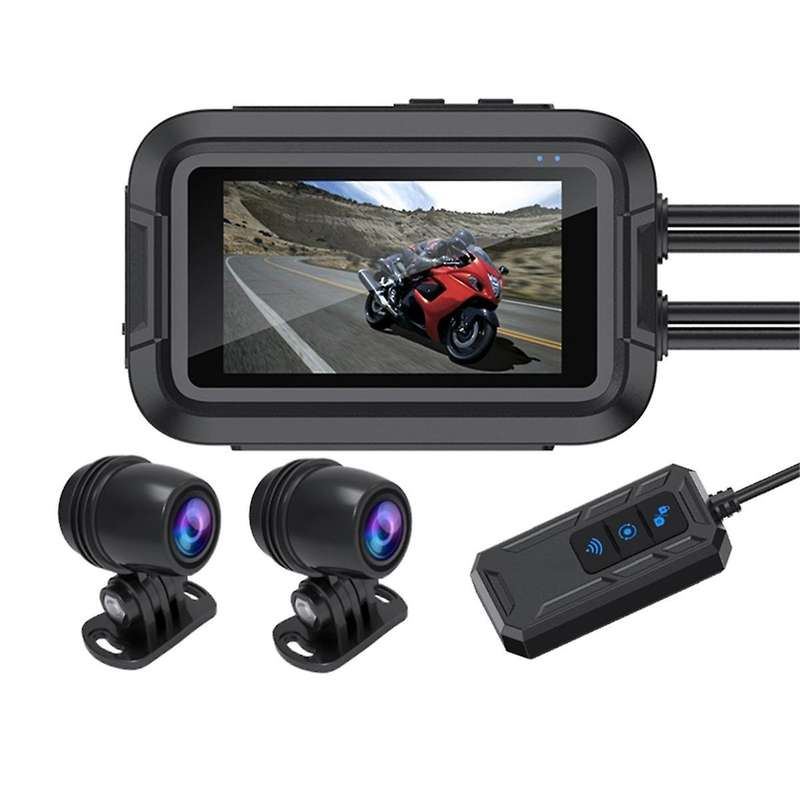 Dual 1080P Motorcycle DVR Waterproof Moto Camera WiFi No GPS Dash Cam Front Rear Driving Video Recor