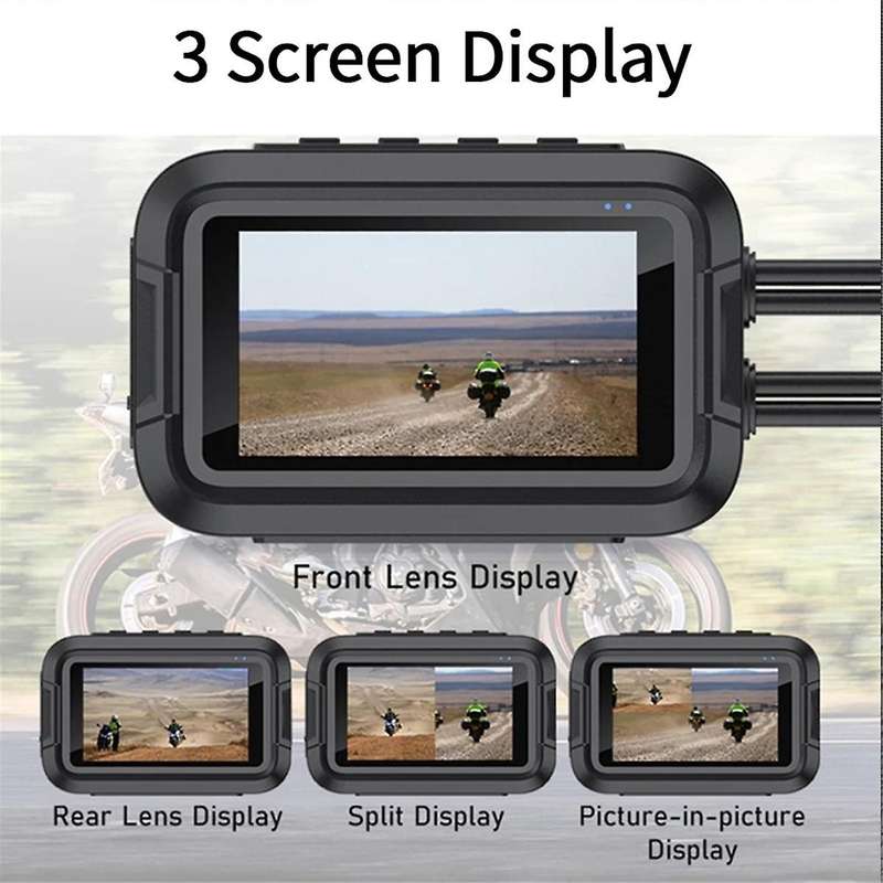 Dual 1080P Motorcycle DVR Waterproof Moto Camera WiFi No GPS Dash Cam Front Rear Driving Video Recor