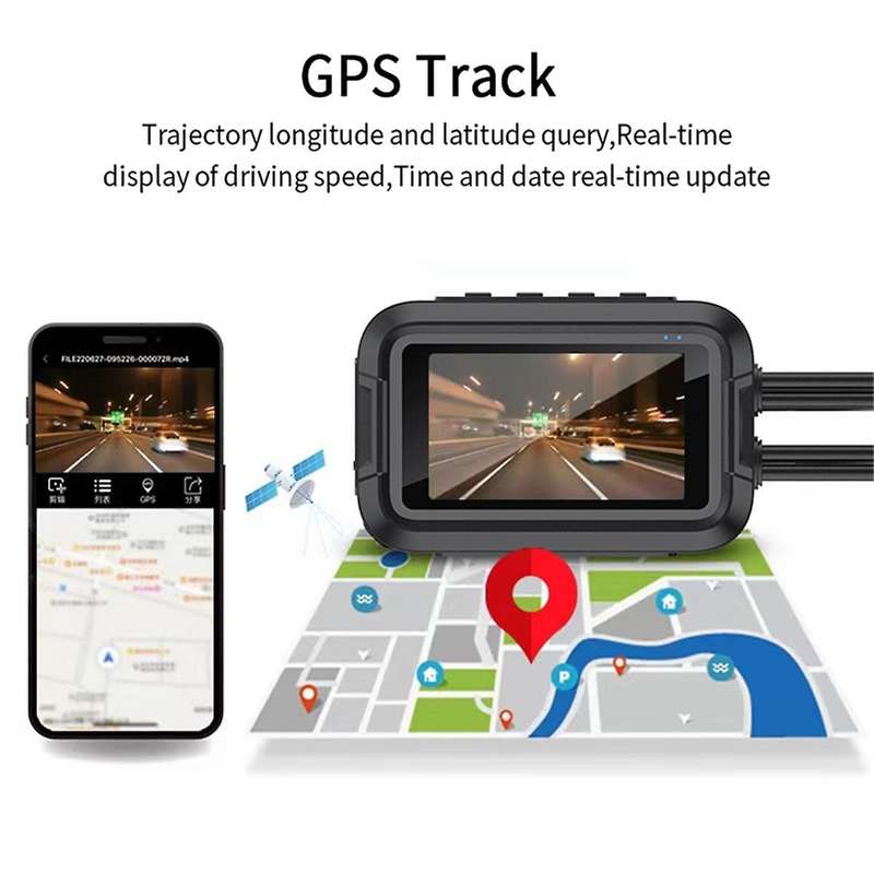 Dual 1080P Motorcycle DVR Waterproof Moto Camera WiFi No GPS Dash Cam Front Rear Driving Video Recor
