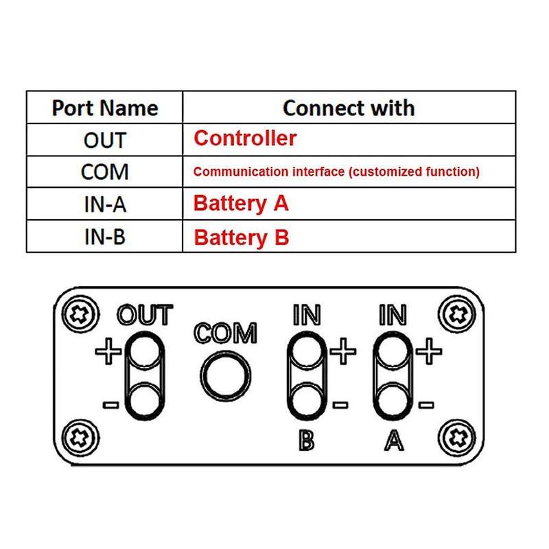 Dual Battery Controller Adjustable 2 Batteries Scooter Controller Riding Gear