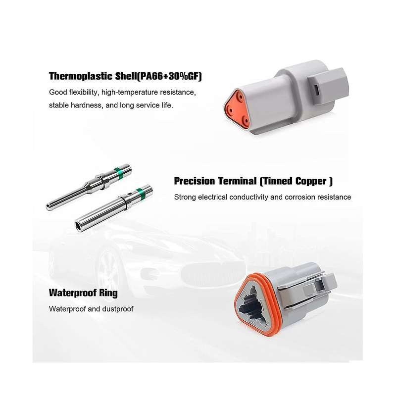 Dt Connector, 2 3 4 6 Pin Deutsch Connector Kit,waterproof Automotive Electrical with Stamped Conta