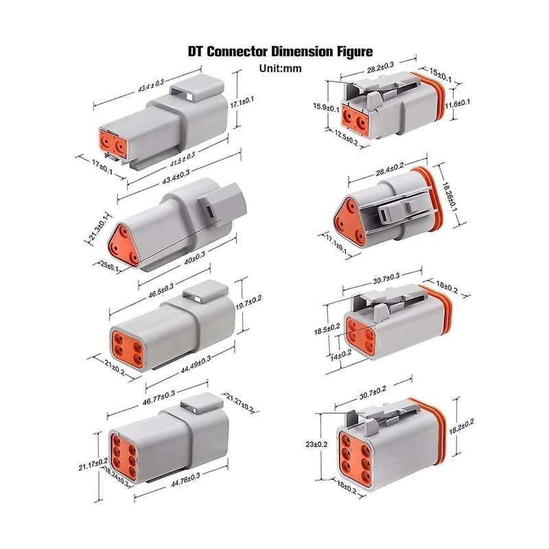Dt Connector, 2 3 4 6 Pin Deutsch Connector Kit,waterproof Automotive Electrical with Stamped Conta