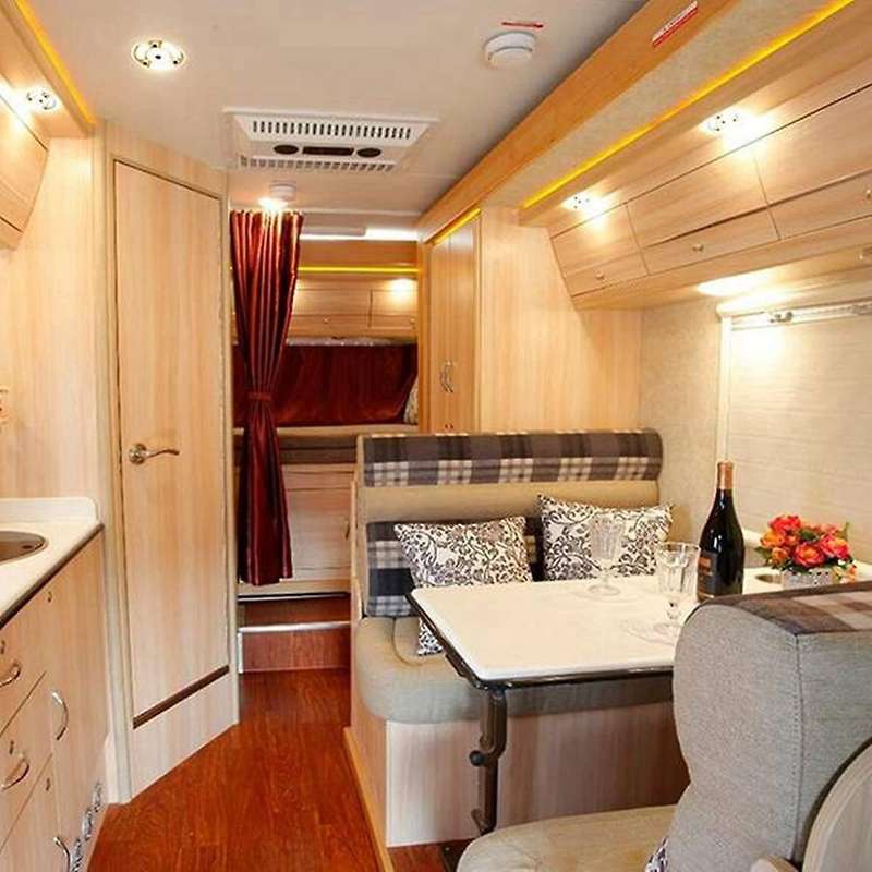 Dual Blue/White/Warm Touch-Dimmer LED Lamp 12-30V DC LED Circular Roof Ceiling Light Caravan RV Mari