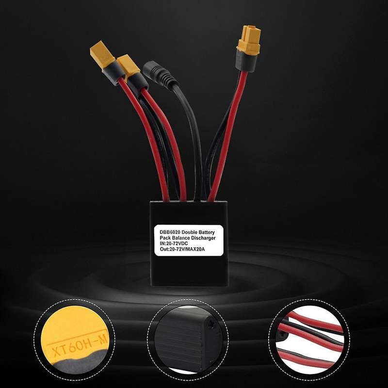 Dual Battery Discharge Converter Connection Adapter 12V-72V 30A Module Balanced Discharge