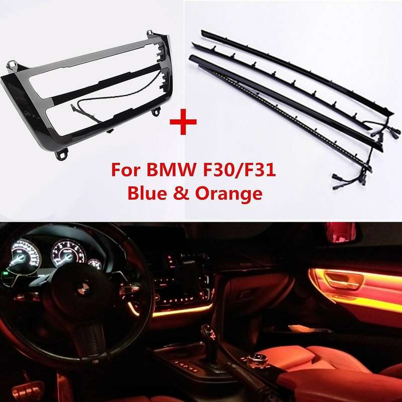 Dual Color LED Car Door Dash Panel Atmosphere Decor Light Strip for M3 Series F30 F35 3GT