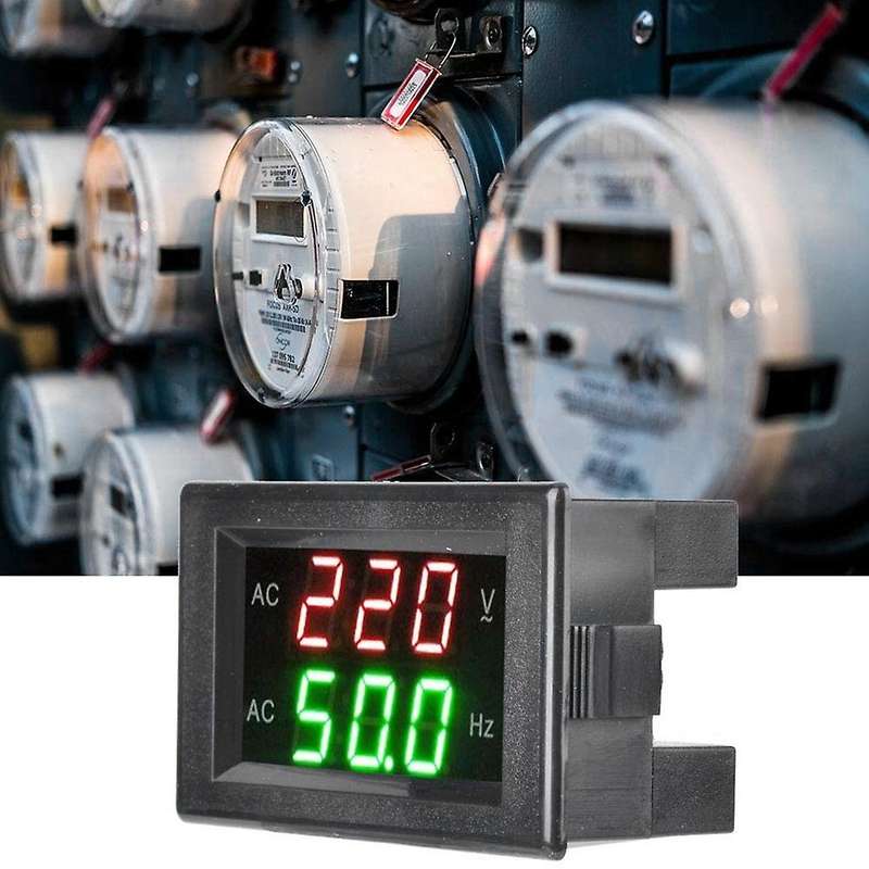Dual Display Voltmeter LED Detector Digital AC Monitor Gauge Panel Ammeter Generator Transformer for