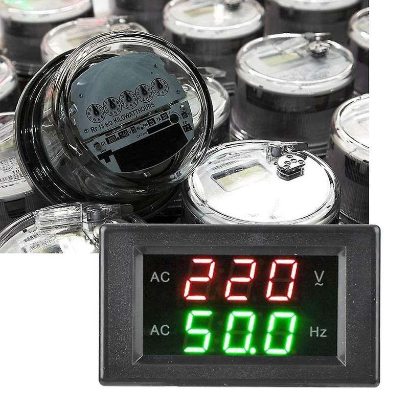 Dual Display Voltmeter LED Detector Digital AC Monitor Gauge Panel Ammeter Generator Transformer for