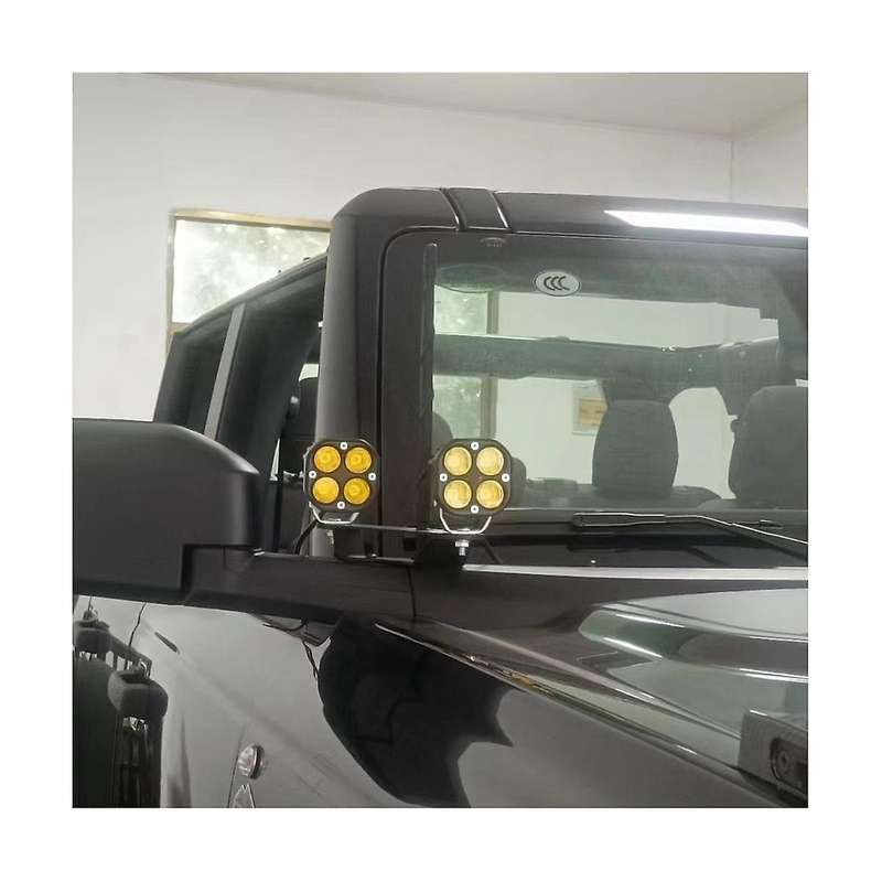 Dual Lamp Side Pillar Mounting Brackets Work Light Mounting Holder Support for 2021 2022 2023 Acces