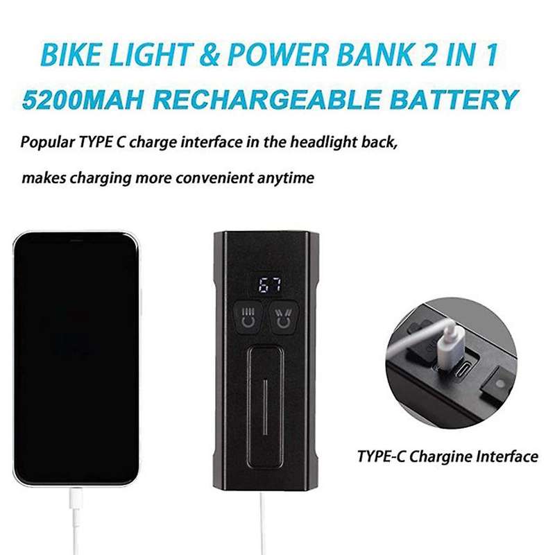 Dual LED Bike Lights USB Rechargeable Bike Lights Bike Headlights for Road, Mountain, Commuter Bikes