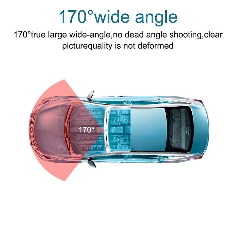 Dual Lens DVR Camera Car Dash Cam Video Recorder Rear View Monitor DashCam 2Inch Screen 1080P Wide