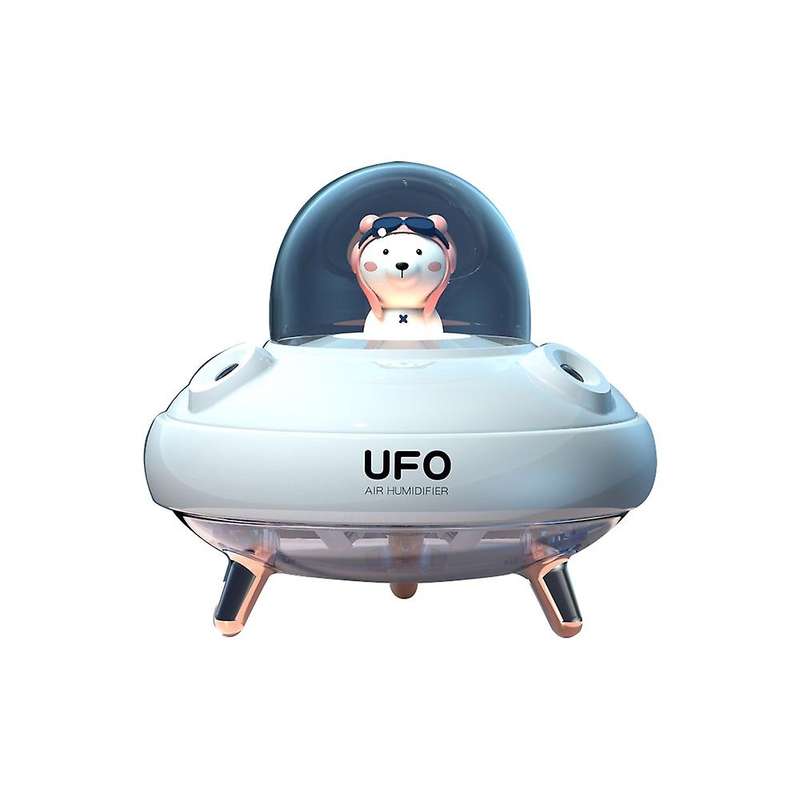 Dual Nozzles UFO Humidifier Desktop Air Humidifier Cute Planet Bear LED Light Ultrasonic Aroma Essen