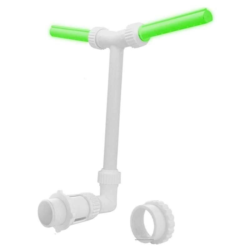 Dual Spray Water Fountain with Fluorescent Green Lights,Adjustable 2in1 Nozzle for Inground and Abov