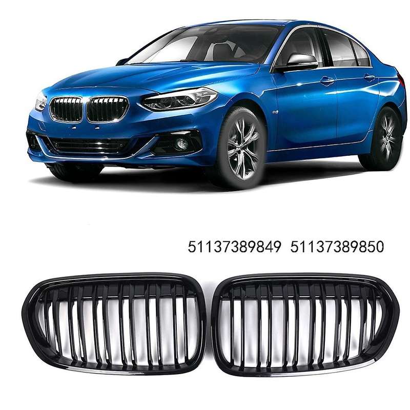 Dual Slats Front Kidney Grille Grill Replacement for 1 Series F52 Sedan 2016-2021 51137389849 511373