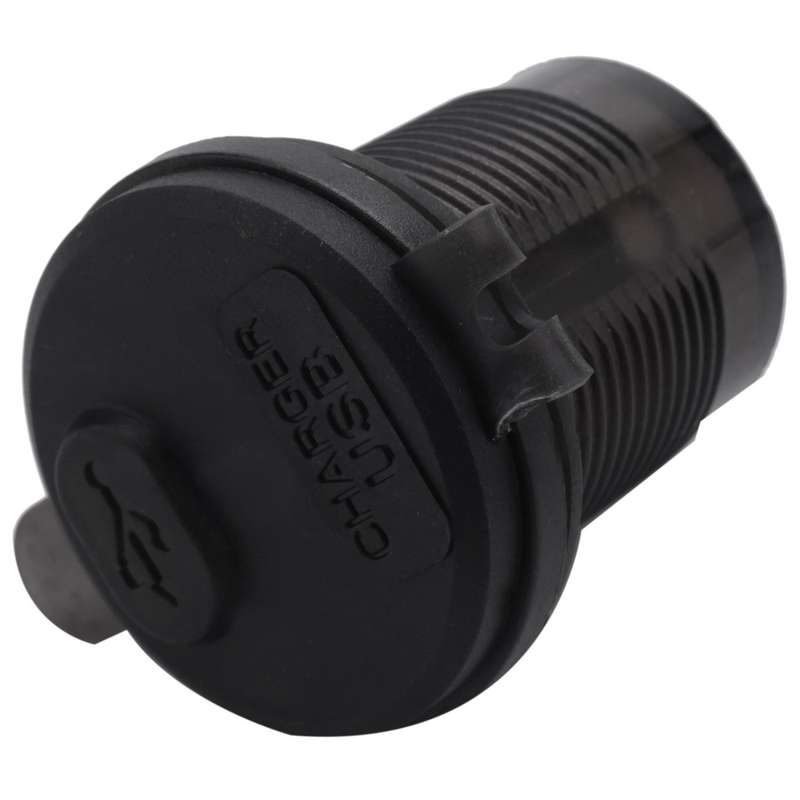 Dual USB Charger Socket Adapter with LED Voltmeter Waterproof Dustproof Cover for 12/24V Car Motorcy