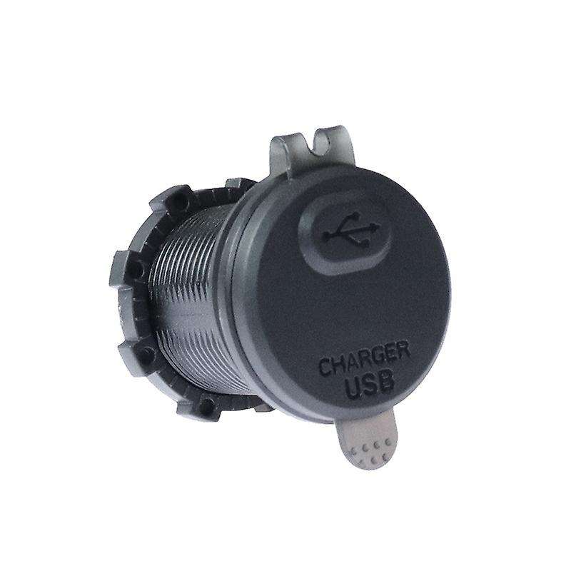 Dual USB Charger Socket Adapter with LED Voltmeter Waterproof Dustproof Cover for 12/24V Car Motorcy