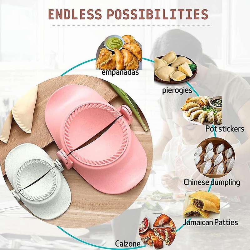 Dumpling Maker, Dumpling Dough Press Mold Set with Ring Cutter and Stuffing Spoon, Kitchen Gadget F