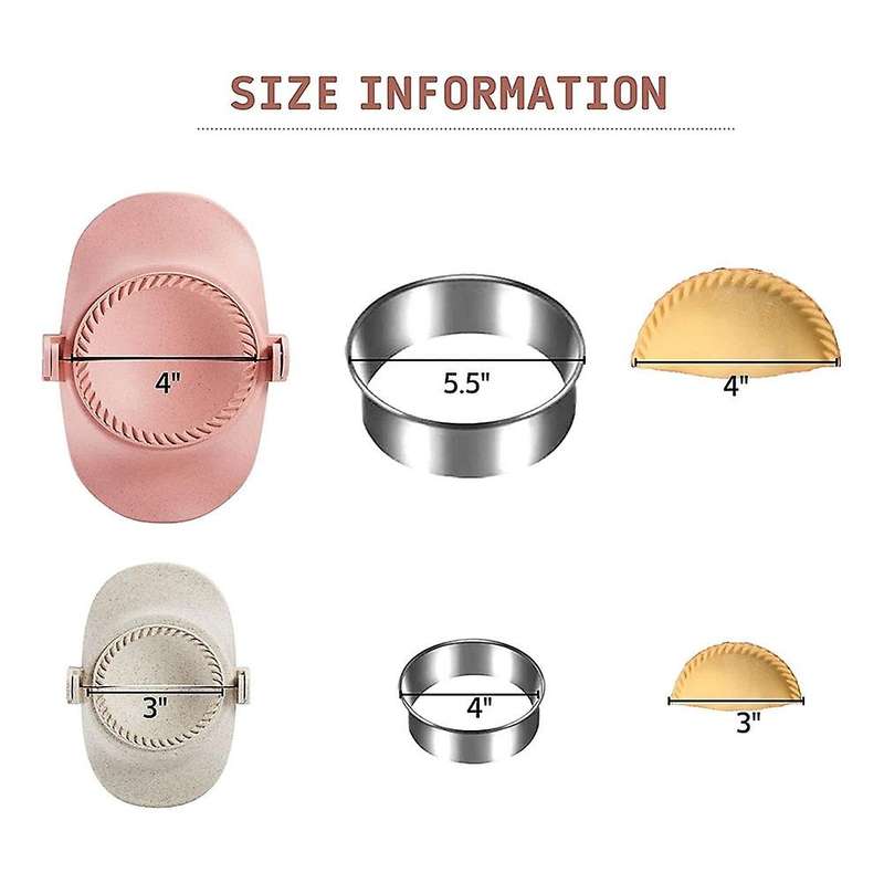Dumpling Maker, Dumpling Dough Press Mold Set with Ring Cutter and Stuffing Spoon, Kitchen Gadget F