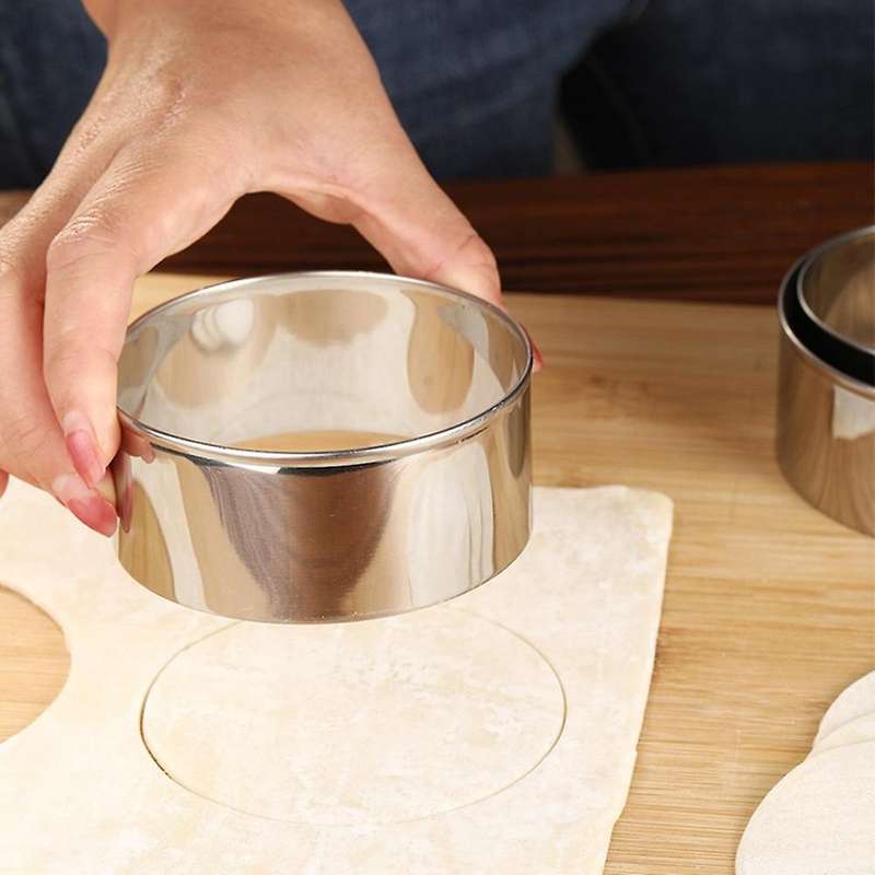 Dumplings Maker 8 Pcs, Press Mold Set and Cutter for Chinese Wonton, Gyoza Skin